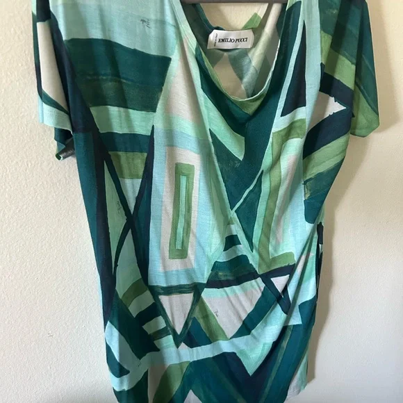 Emilio Pucci Green Patterned Fabric - Picture 7 of 8